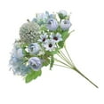 thumbnail image 2 of Flores artificiales rosas de seda ramo de novia decoración de boda decoración del hogar Azul, 2 of 8