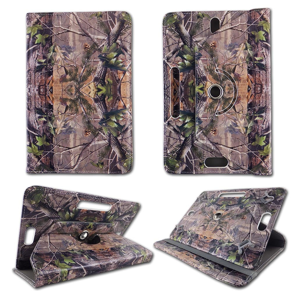 Camo green leaves folio tablet Case for Barnes & Nobles 7 inch android