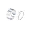 thumbnail image 1 of Juego de Anillos para parejas Yuyangstore Mariposa plateada, 1 of 4