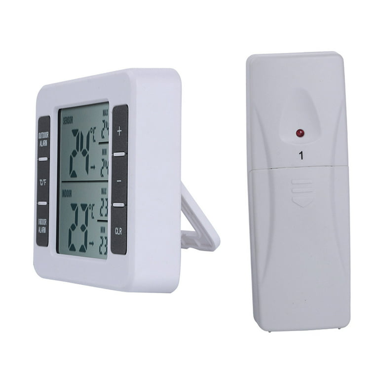 Wireless Digital Freezer Fridge Thermometer Indoor Outdoor Temperature Sensor with Remote Sensor
