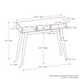thumbnail image 2 of CorLiving Acerra Engineered Wood Adult Entryway Desk with White Washed Center Drawer and Solid Wood Legs, White, 2 of 12