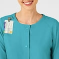 thumbnail image 5 of Wink W123 Women's Crew Neck Warm Up Jacket, Teal Blue, 3X Womens, 5 of 5