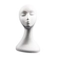 thumbnail image 2 of Sombrero de pelo de espuma para mujer modelo de cabeza de maniquí de exposición DIY accesorio práctico Hugtrwg Para estrenar, 2 of 7