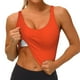 thumbnail image 3 of Balery Orange Sujetadores deportivos con espalda cruzada para mujer, acolchados, sin costuras, de alto impacto, ideales para yoga, gimnasio, entrenamiento y fitness.-Medium, 3 of 8