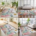 thumbnail image 4 of Large Area Rugs 5'x8', Seahorse Coastal Carpet Runner Indoor Outdoor Rugs Home Decor Aesthetic, Nautical Ocean Summer Beach Coral Wooden Non Slip Mats Washable Accent Rug for Living Room Bedroom, 4 of 8