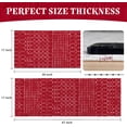 thumbnail image 3 of Kitchen Rugs and Mats Non Skid Washable Set of 2,Boho Moroccan Modern Farmhouse Faded Bohemian Runner Rug with Rubber Backing for Kitchen Decor and Accessories (Red 17"x47"+17"x30"), 3 of 6