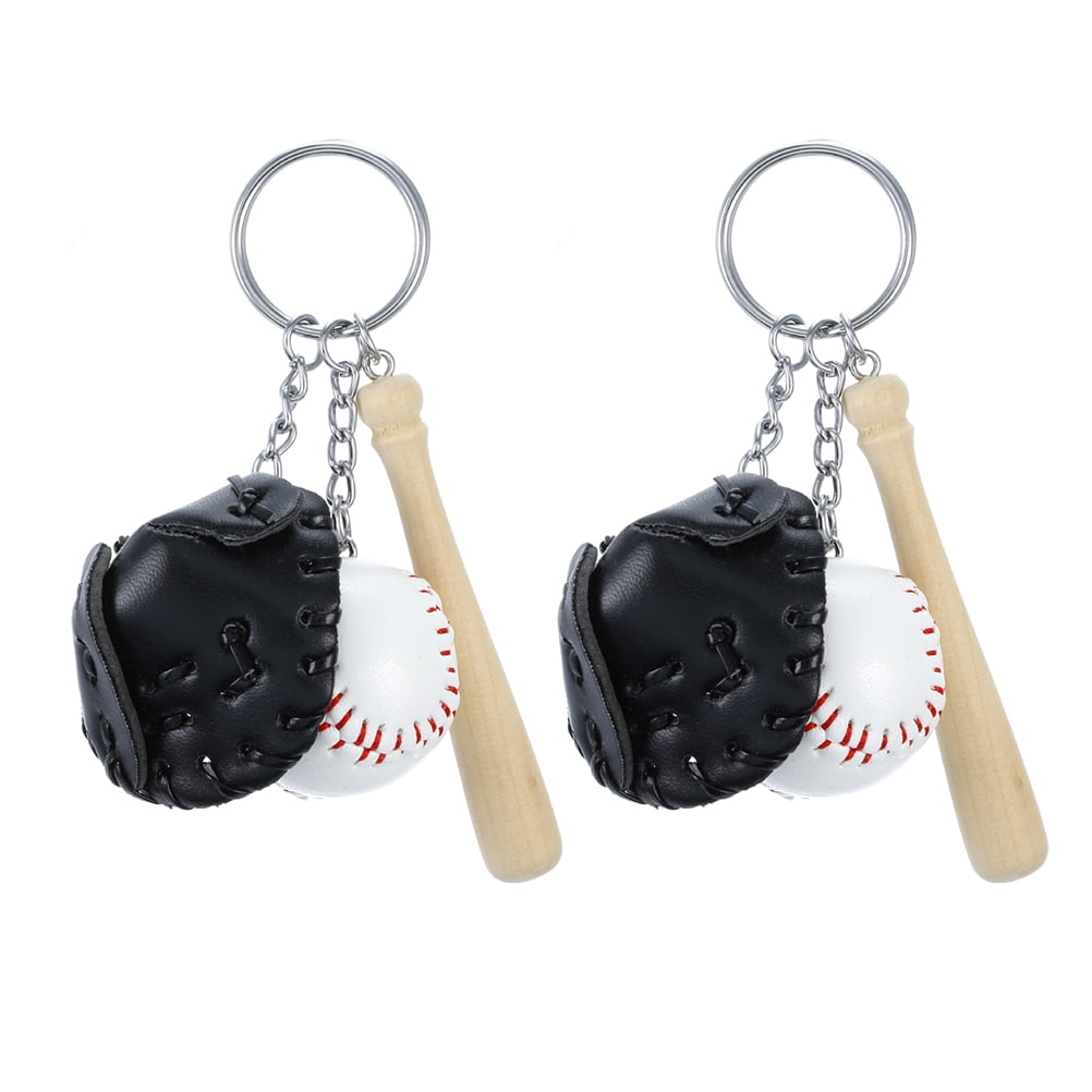 Baseball Keychain Keychains Mini Party Bat Backpack Key Keyring