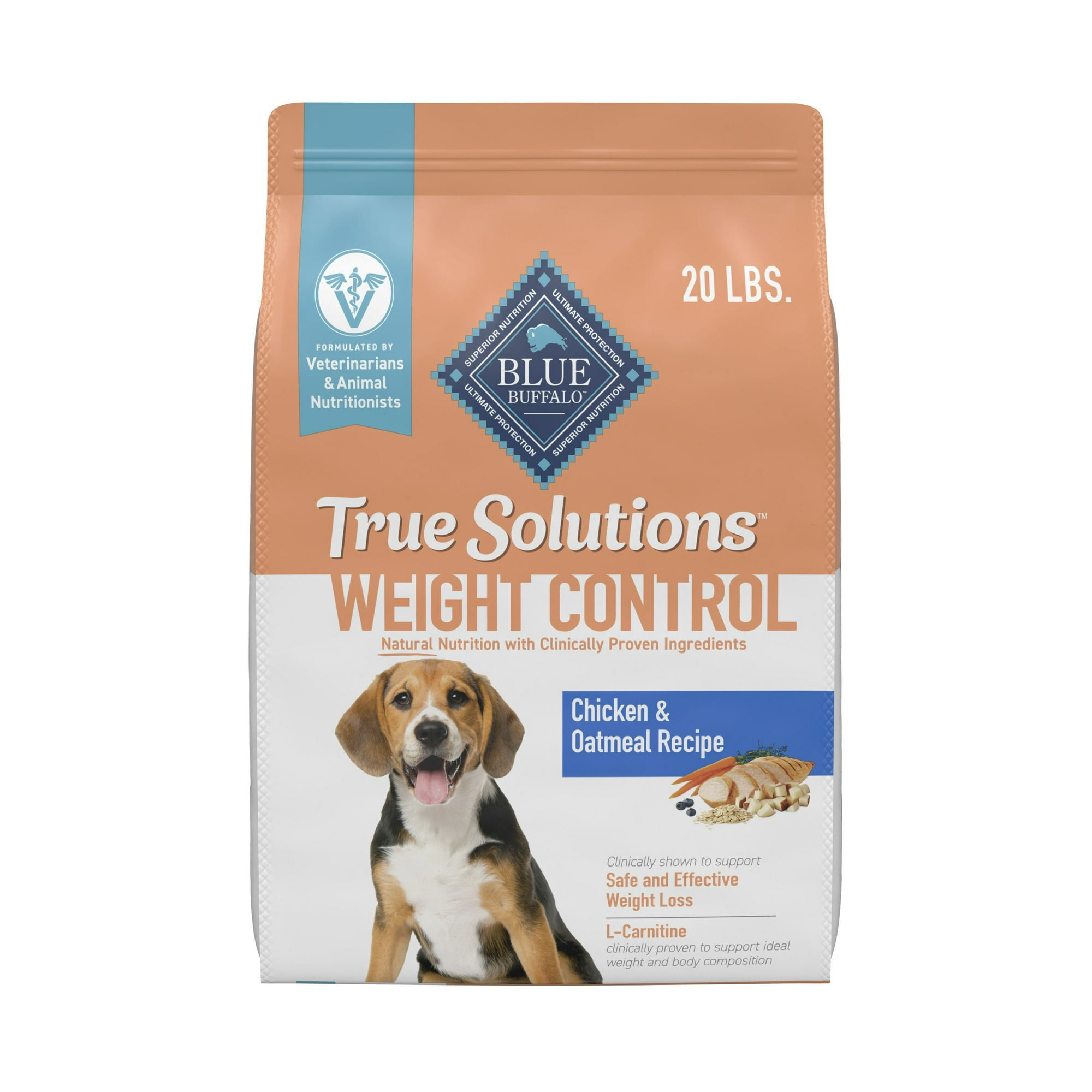 Blue Buffalo True Solutions Weight Control Natural Dry Dog Food, Chicken, 20-lb. Bag