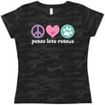 thumbnail image 3 of Inktastic Rescue Dogs Peace Love Rescue Pet Gift Women's T-Shirt, 3 of 5