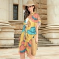 thumbnail image 4 of Beach Vacation Clothes Kimono Cardigan Loose Swimsuit Cover Up for Women Formal Hat S, 4 of 6