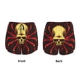 thumbnail image 3 of Susaid Red Skull Spider Print Women's High Waisted Running Shorts Quick Dry Athletic Gym Track Workout Shorts Zip Pocket-Medium, 3 of 7