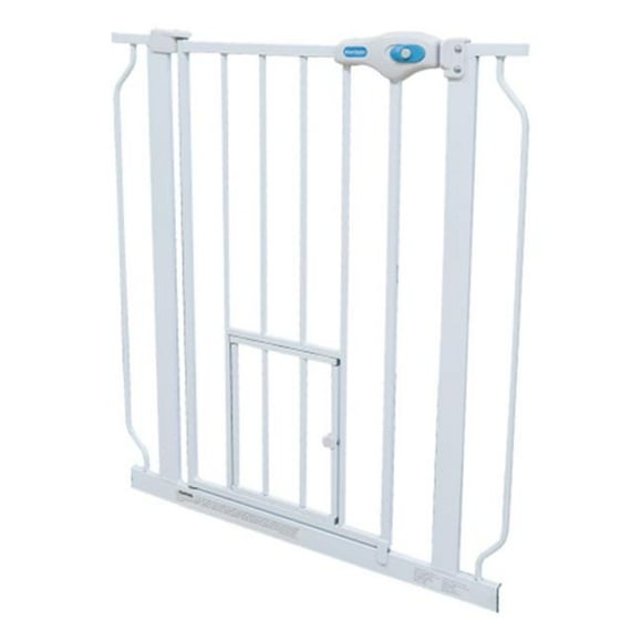 Carlson Pet Products CP00175 Extra Tall Walk-Thru Pet Gate with Pet Door, White