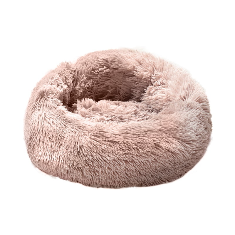 Funcee Fluffy Luxe Pet Bed for Dogs Cats Warm Round Cuddler Plush Cozy
