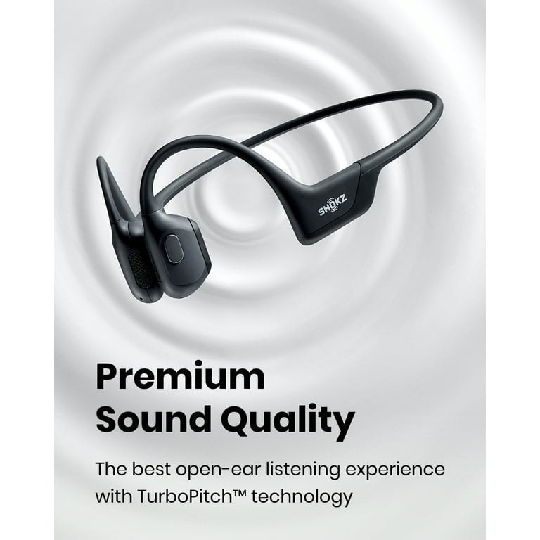 Shokz OpenRun Pro Premium Bone Conduction Open Ear Bluetooth Headphones for  Sports with Cooling Wristband (Black) 