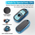 thumbnail image 2 of for Buick Key Fob Cover with Upgraded Anti-lost Luxury Keychains, Fashionable Matte Metallic Silver Soft Case for Enclave Encore Regal Tourx, 2 of 8