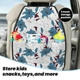 thumbnail image 4 of Blue WhiteLilies Flowers Mats Back Seat Protectors, Car Seat Protector Vehicle Organizers Waterproof Cover Back Seat Cover for Kids with 3 Storage Pockets 2 Pack, 4 of 5