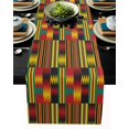 thumbnail image 1 of Cotton Linen Dining Table Runner Vintage Traditional African Geometric Pattern Non-Slip Heat Resistant Table Runners for Family Dinner Kitchen Table,18x72 Inch, 1 of 7