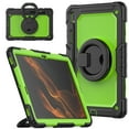 thumbnail image 2 of For Samsung Galaxy Tab S8+ Plus/S7 FE/S7+ Plus Case 12.4 inch, 360 Rotating Shockproof Cover with Stand, Handle, Shoulder Strap (SM-X800/T730/T970), Lime Panel, 2 of 7