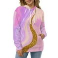 thumbnail image 4 of Pink Purple Gold Marble Art Men's Women New Sweatshirt Hoodie Men's Plus Size Sweatshirt Hooded Sweatshirt 3d Printed Street Men's Cloth, 4 of 6