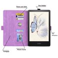thumbnail image 3 of Stand Case for All-New Paperwhite 2021(6.8" 11th Gen), Allytech Smart PU Leather Shockproof Auto Wake Sleep Book Embossed Butterfly Cover with Card Slots/Stylus Loop for Kindle Paperwhite 2021, Purple, 3 of 7