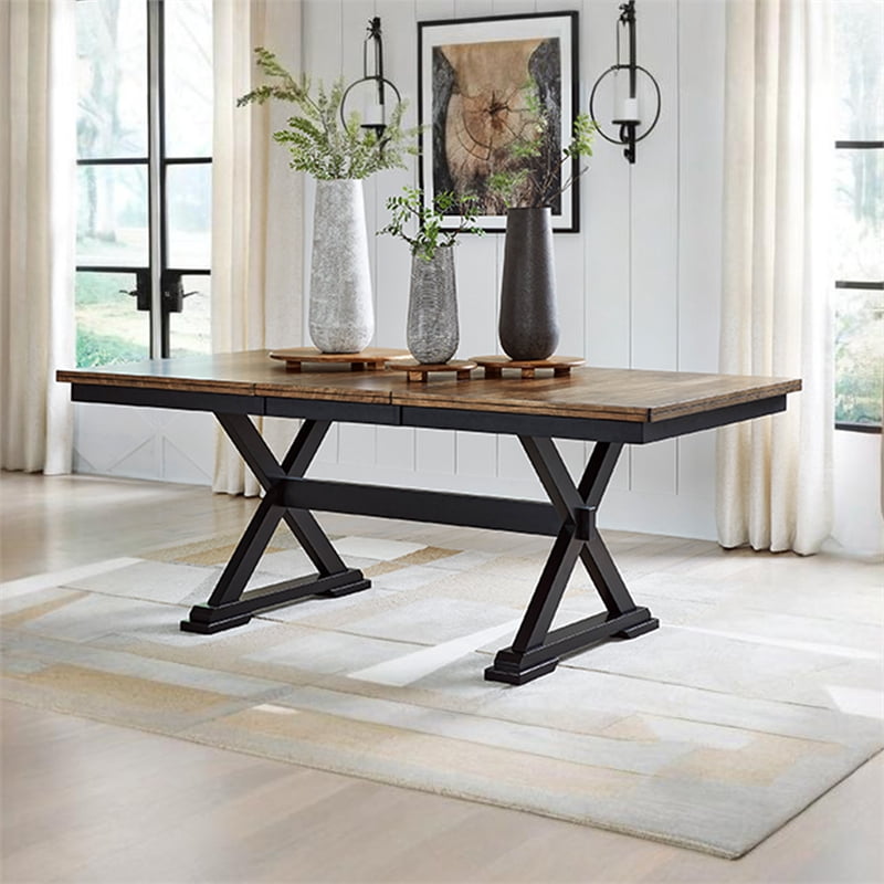 Signature Design by Ashley Wildenauer Brown & Black Dining Extension Table
