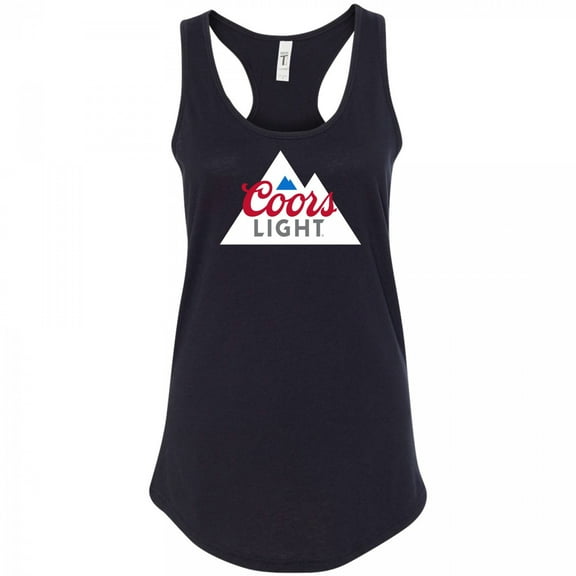 Coors 859324-small Light Mountain Logo Racerback Tank Top for Womens, Black - Small
