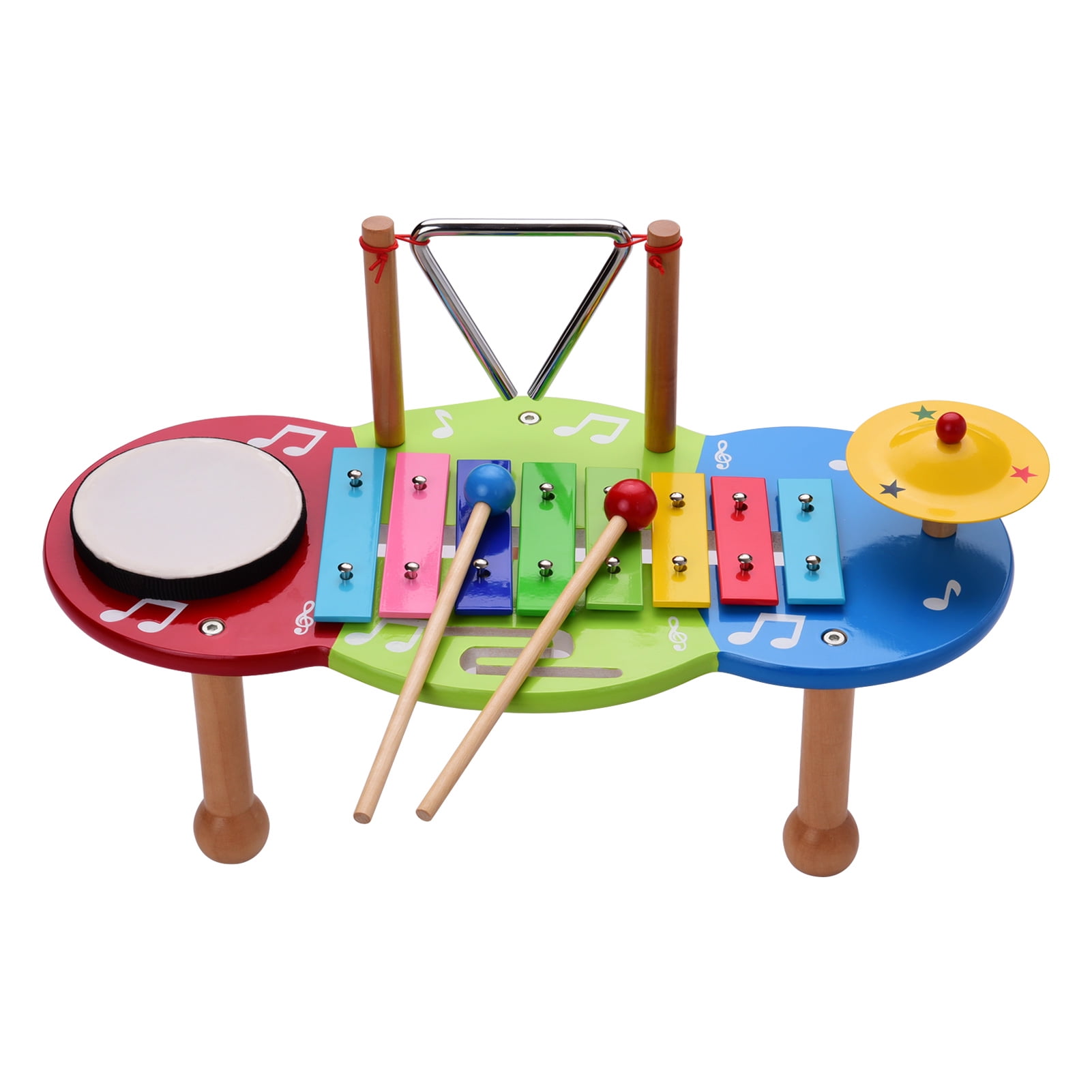 UK Stock Children's Rhythm Educational Toy  Handbell/Wooden Rattles/Xylophone 