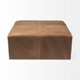 thumbnail image 2 of Brown Leather Wrapped Ottoman, 2 of 5