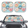thumbnail image 2 of Xecao Colorful Donut for Foldable Car Sun Shades (2-Pack) offer sun protection with an easy-fold design for convenient windshield shading., 2 of 7