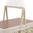thumbnail image 2 of Foldable Picnic Basket, Camping Storage Box with Handle and Movable Wooden Board, Plastic Car Trunk Organizer Portable Storage Basket for Outdoor Parties Home(M 14.8 x 9.8 x 7.9in-, 2 of 7