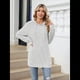 thumbnail image 5 of Sudadera con Capucha de Punto Acanalado Suave para Mujer, Camisetas de Larga, Blusas Ligeras y Acogedoras para Otoño. Gris M, 5 of 10