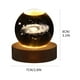 thumbnail image 2 of Luz nocturna Bola de Cristal del Sistema Solar - Proyector estelar LED con base de madera, decoración de habitación alimentada por USB para la mesilla de noche y el hogar, 2 of 2