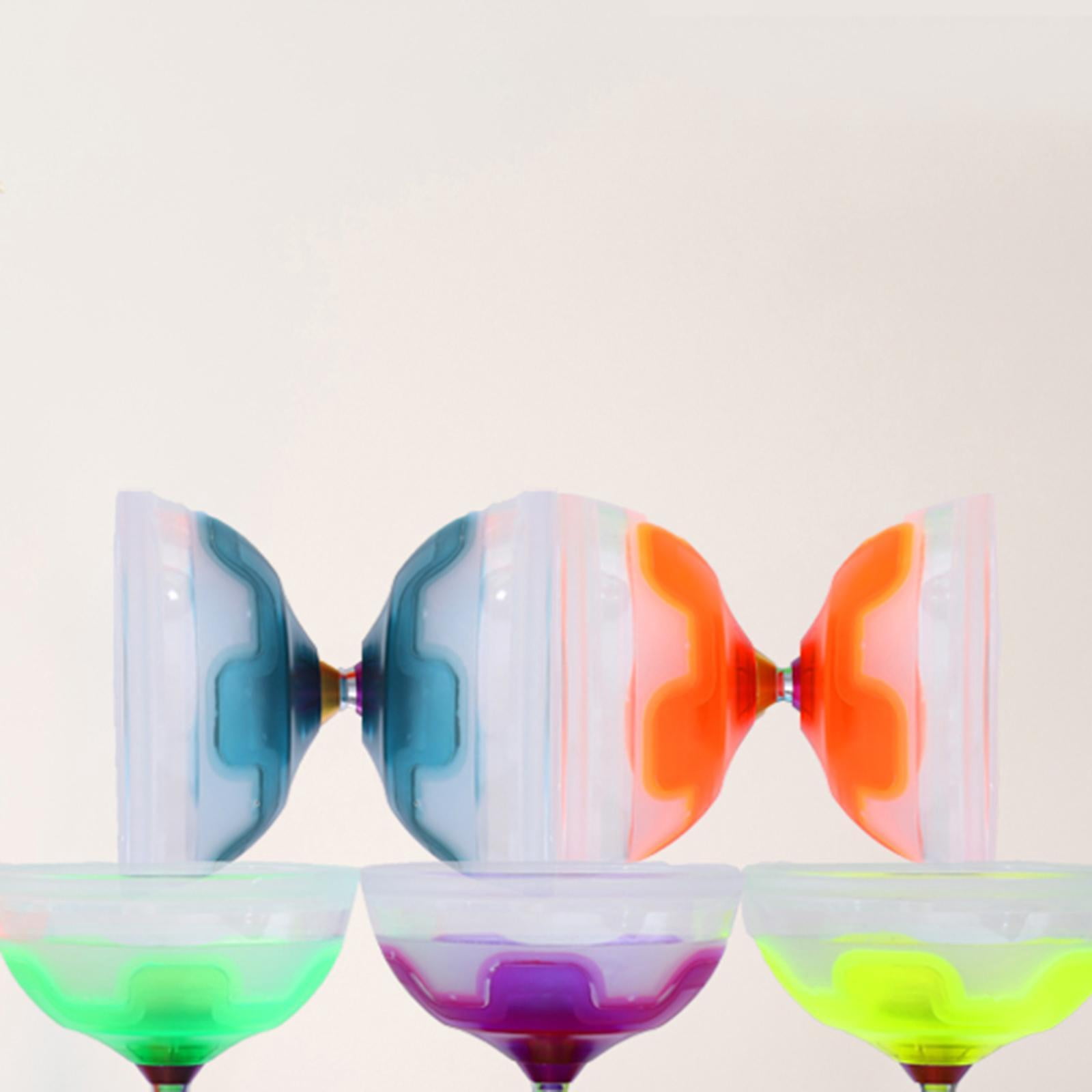 MagiDeal Diabolo Chinois Triple Roulement – 120 Mm, Double Bol, PP Résistant, Débutant, Fitness