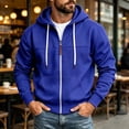 thumbnail image 7 of Smsaxvxz Oversized Hoodies for Men Fashion Solid Full Zip Lightweight Fall Sweatshirts (Available in Big & Tall), 7 of 7
