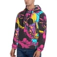 thumbnail image 3 of Cauagu Neon Gothic Skull Moon for Men's Pullover Hooded Sweatshirt Athletic Casual Hoodie Aautumn Hoodie Sweatshirt for Men Pullover Casual Hooded Sweatshirt-XX-Large, 3 of 7