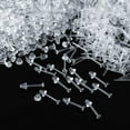 thumbnail image 4 of 100 Pairs Plastic Earrings,Clear Earrings Clear Post Earring Posts and Backs Silicone Stud, 4 of 4
