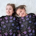thumbnail image 5 of Purple Halloween Ghost Pumpkin Skull Pattern Round Blanket,Comfortable Soft Flannel Throw Blanket,All Season,Warm Lightweight Blankets for Sofa Bed Couch Living Room Chair 47"x47", 5 of 5