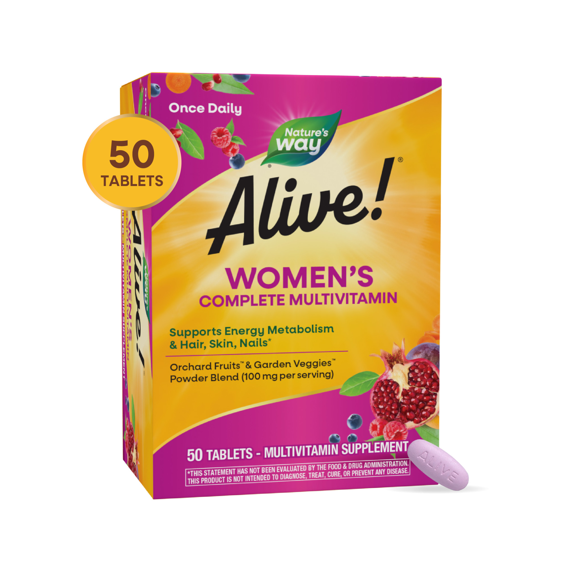 Alive! Women's Energy Complete Daily Multivitamin Tablets, 50 Count - image 3 of 9