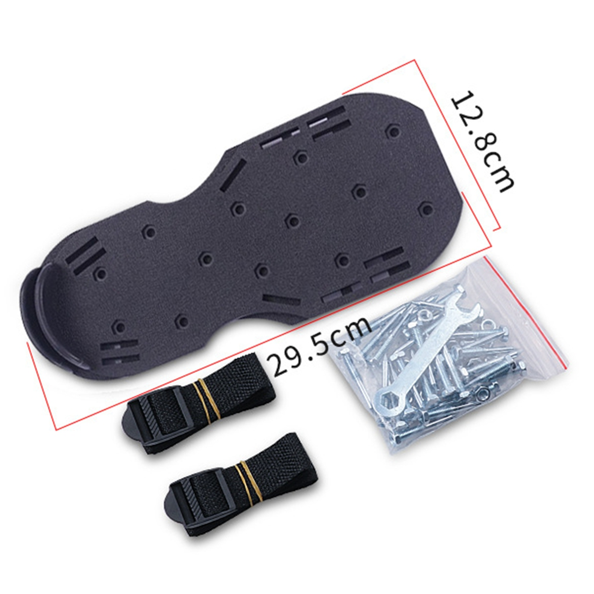 Spikes, Spiked Shoes Ideal for Epoxy Flooring, Overlays, Overlay Installation,1 pair * Green lawn Spiked Shoes 1 pair * Black lawn Spiked Shoes 2 * Wrench 8 * Plastic buckle 52 * Screw,Green & Black