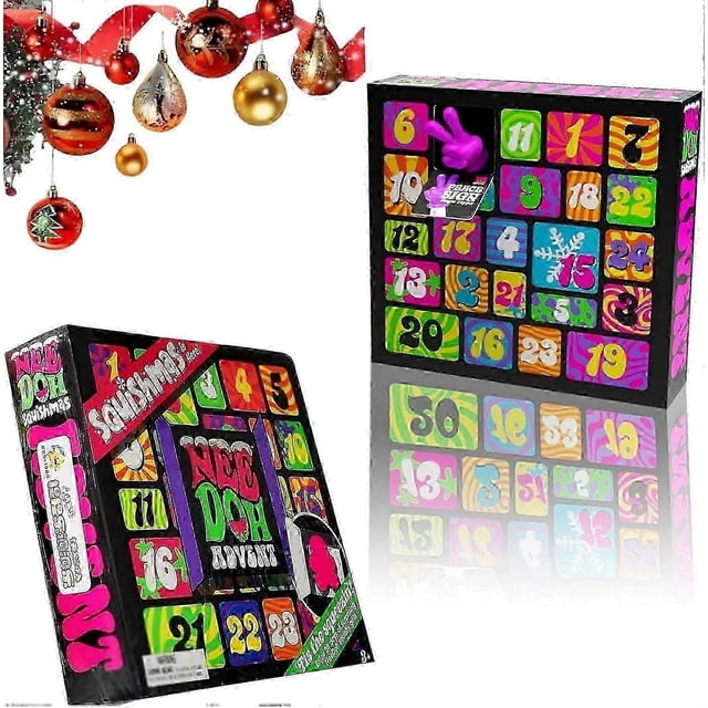2025 2024 Nee Doh Squishmas Advent Calendar Christmas 24 Days Countdown NeeDoh Squishy Squeeze Toys Xmas Surprise Blind Box Gift