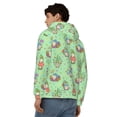 thumbnail image 4 of Wukai Spring Gnome Print Men's Zip-Up Hoodie,Fleece Full-Zip Hoodie for Men, Hooded Sweatshirt-Large, 4 of 5