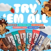 BUILT Bar Puff Protein Snack Bars, Protein Variety Pack, Breakfast Bars & Snacks - 12 Pack