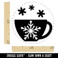 thumbnail image 2 of Tea Coffee Cup Snowflake Details Winter Self-Inking Rubber Stamp Ink Stamper - Black Ink - Mini 1/2 Inch, 2 of 7