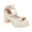 White, variant on Kids Heels,Big Girls Gorgeous Princess Shoes Lace Up Pu Material Bow Decorated Thick Heels High Heels Party Wedding Prom Shoes,Little Girl Dress Shoes(Size:9.5-10 Years)