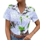 thumbnail image 4 of Camisa informal de temperamento con estampado floral de manga corta elegante y cómoda con cuello en V para mujer OAVQHLG3B Store lin121212, 4 of 5