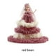 thumbnail image 4 of Bewildely Vestido de muñeca para bebé, princesa, niñas pequeñas, hogar, guardería, dormitorio, habitación, juguete, regalos adorables para Decoración Rojo oscuro, 4 of 6