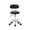 Black, variant on Adjustable Salon Stool with Backrest, PU Leather Sponge Iron Plating Chrome 360° Swivel Stool, Anti-slip Anti-rust Portable Stool for Salon Home Office