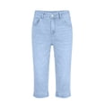 thumbnail image 4 of TaTaai Women Summer Stretch Denim Capri Pants Solid Mid Waist Casual Pockets Ladies Weekend Outdoor Vacation Wear Soft Stretchy No Fading Comfortable Stylish Bottoms Gift, 4 of 8