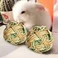 thumbnail image 2 of AIHOME Rabbit Chew Ball Chewable Teething Toys Timothy Grass Chew Ball Small Animal Activity Play Chew Toys for Bunny Rabbits Hamster Guinea Pigs, 2 of 9