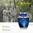 thumbnail image 3 of MUKTIVE Fishing Cremation Large Urns for Human Ashes, Fisherman Urn for Women Ashes Male & Female, Burial Cremains Ash Containers, Handcrafted Memorial Gifts for Loss of Dad (10 Inch), 3 of 7